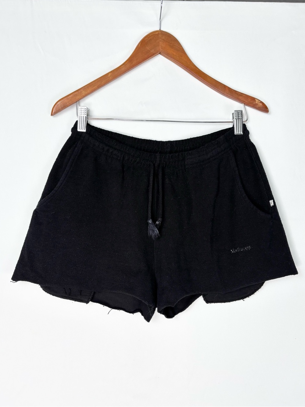 Madhappy Cut Off Shorts Black Size M Black Drawstring